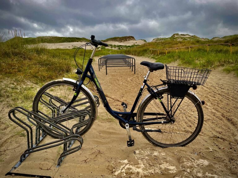 A bike parking in the dunes